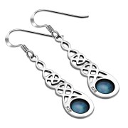 Opal Celtic Long Earrings - e297